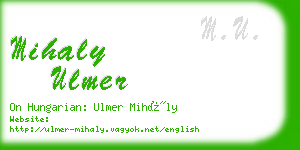 mihaly ulmer business card